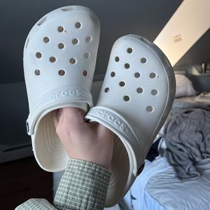 White Crocs (lightly used)